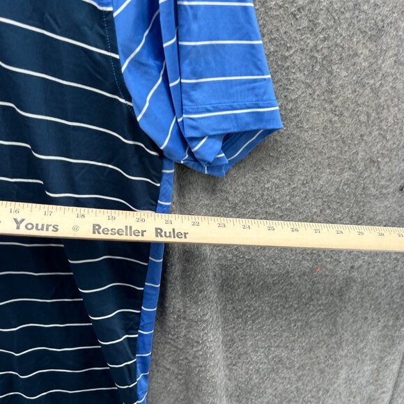 Under Armour Polo Shirt Mens Large Blue Heatgear Loose Fit Preppy Dress UA - Picture 2 of 11